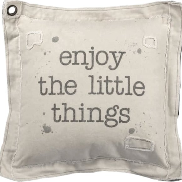 Primitives by Kathy - Enjoy the Little Things In Life Throw Pillow - 18 inches - Picture 1 of 2